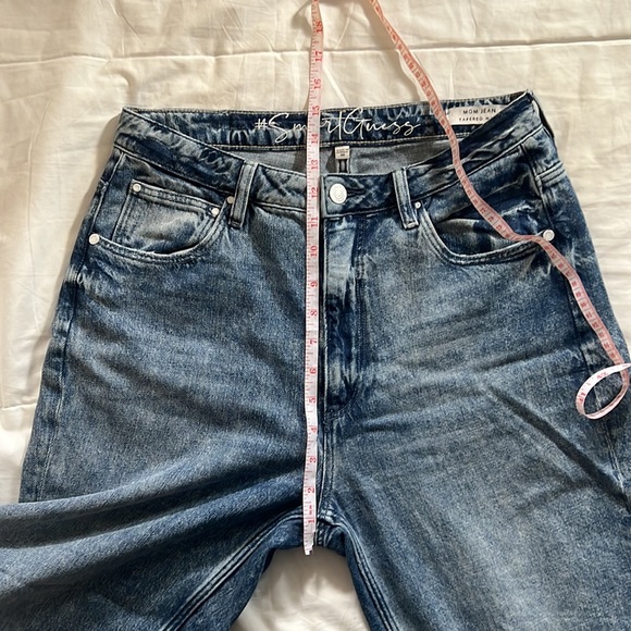 GUESS Mom Jean in Acid Wash High Rise Tapered - Picture 8 of 12